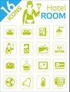 Hotel room icons