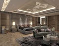 Hotel Room Interior 3D Illustration Photorealistic Rendering