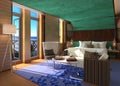 Hotel Room Interior 3D Illustration Photorealistic Rendering