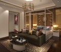 Hotel Room Interior 3D Illustration Photorealistic Rendering