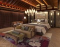 Hotel Room Interior 3D Illustration Photorealistic Rendering