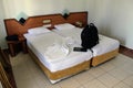 The hotel room in Kleopatra Beach Hotel Alanya, Turkey Royalty Free Stock Photo