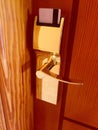 Hotel room door lock Royalty Free Stock Photo