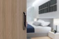 Hotel room opened with digital door locking Royalty Free Stock Photo