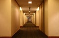 Hotel room perspective corridor view