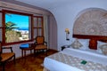 A hotel room in Tangier, Morocco.