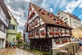 Hotel Schiefes Haus or Crooked House in Ulm city Germany