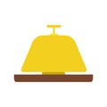 Hotel service bell vector icon illustration reception symbol call. Isolated help bell ring hotel service sign. Concierge alarm Royalty Free Stock Photo