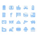 Hotel service icon and symbol set Royalty Free Stock Photo