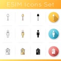 Hotel service icons set