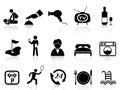 Hotel service icons set