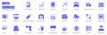 Hotel services concept of web icons set in simple flat design