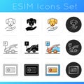 Hotel services icons set Royalty Free Stock Photo