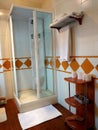 Hotel shower and bathroom