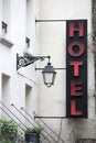 Hotel sign Royalty Free Stock Photo