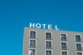 Hotel sign on Hotel building Royalty Free Stock Photo