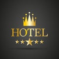 Hotel sign with crown and stars