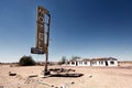 Hotel sign ruin along historic Route 66 Royalty Free Stock Photo