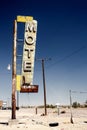 Hotel sign ruin along historic Route 66 Royalty Free Stock Photo