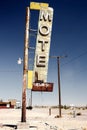 Hotel sign ruin along historic Route 66 Royalty Free Stock Photo