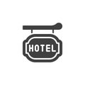 Hotel sign vector icon Royalty Free Stock Photo