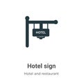 Hotel sign vector icon on white background. Flat vector hotel sign icon symbol sign from modern hotel and restaurant collection Royalty Free Stock Photo