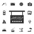 Hotel Signboard Icon. Detailed set of travel icons. Premium graphic design. One of the collection icons for websites, web design,