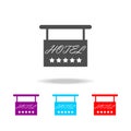 Hotel Signboard Icon. Elements of travel in multi colored icons. Premium quality graphic design icon. Simple icon for websites