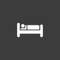 Hotel single icon. Sleep icon.