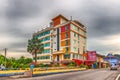 Hotel Sri Garden and the buildings at Jalan Kangar road in Kanga