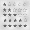 Hotel star rating. Star evaluation. Simple isolated vector icon eps 10