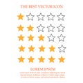 Hotel star rating. Star evaluation. Simple isolated vector icon eps 10