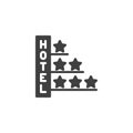 Hotel star ratings vector icon