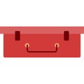 Hotel suitcase luggage storage icon flat vector