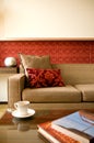 Hotel suite living room with interior design Royalty Free Stock Photo