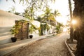 Hotel at sunset in San Pancho, Nayarit