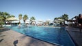 Hotel swimming pool 4k time lapse