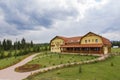 Hotel at the edge of a forest Royalty Free Stock Photo