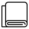 Hotel towel icon, outline style