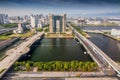 Hotel Trusty view from Giant ferris Odaiba Tokyo Japan Royalty Free Stock Photo