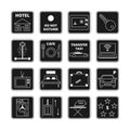 Hotel vector black icons