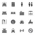 Hotel vector icons set