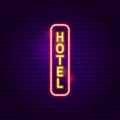 Hotel Vertical Neon Label