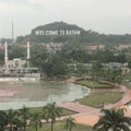 Signboard on Welcome to Batam from a hotel view Royalty Free Stock Photo