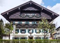Hotel Volf in Bavaria, Germany, village Oberammergau, Royalty Free Stock Photo