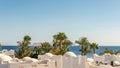 Hotel with white buildings and a recreation area in Egypt Royalty Free Stock Photo