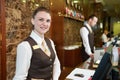 Hotel worker on reception Royalty Free Stock Photo