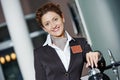 Hotel worker on reception Royalty Free Stock Photo