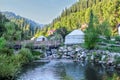 Hotel yurts in the mountains