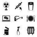 Hotelier icons set, simple style